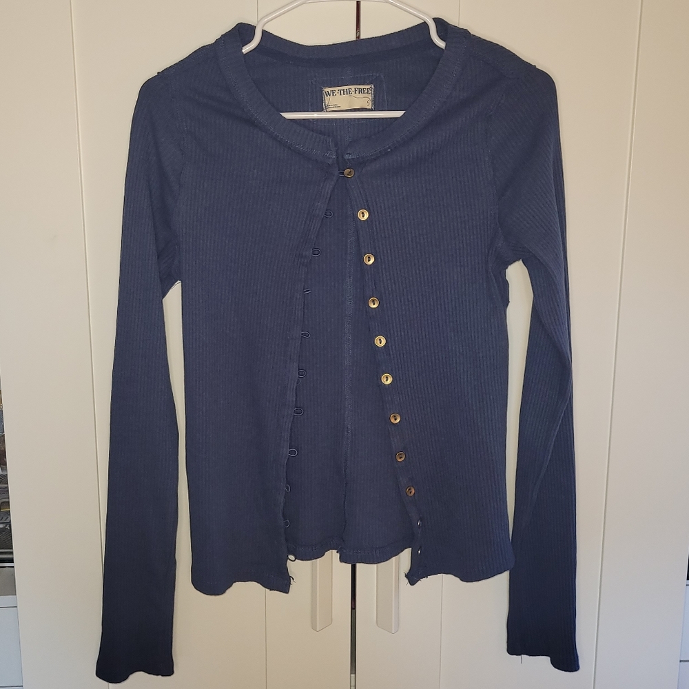 Free People It's on Cardi size S blue